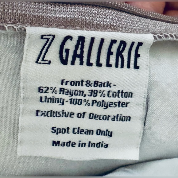 Z Gallerie 22 inch Down Throw Pillow Purple Beaded Velvet Luxury Girly Feminine - Picture 2 of 13